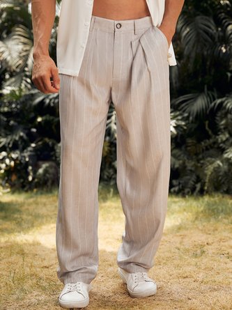 Men's Striped Casual Trousers