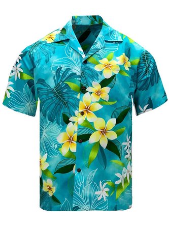 Men's Regular Fit Short Sleeve Casual Hawaiian Shirt