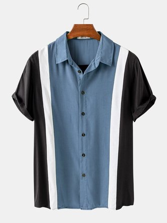 Men's Cotton Basic Paneled Shirt