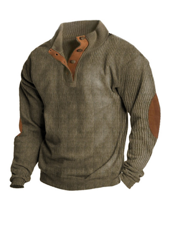 Contrast Color Splicing Outdoor Stand Collar Long-Sleeved Sweatshirt