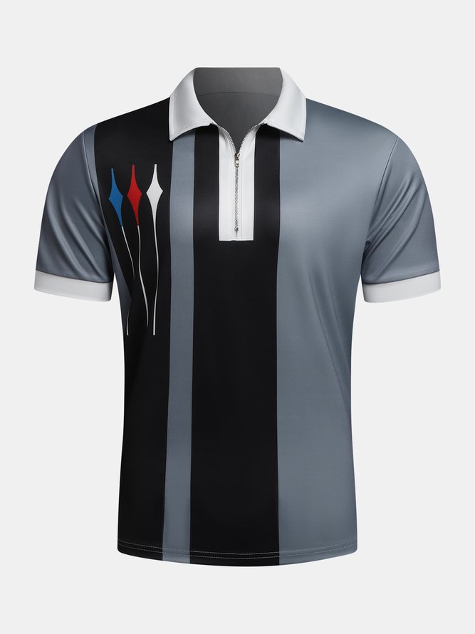 Men's Geometric Billiard Polo Shirt