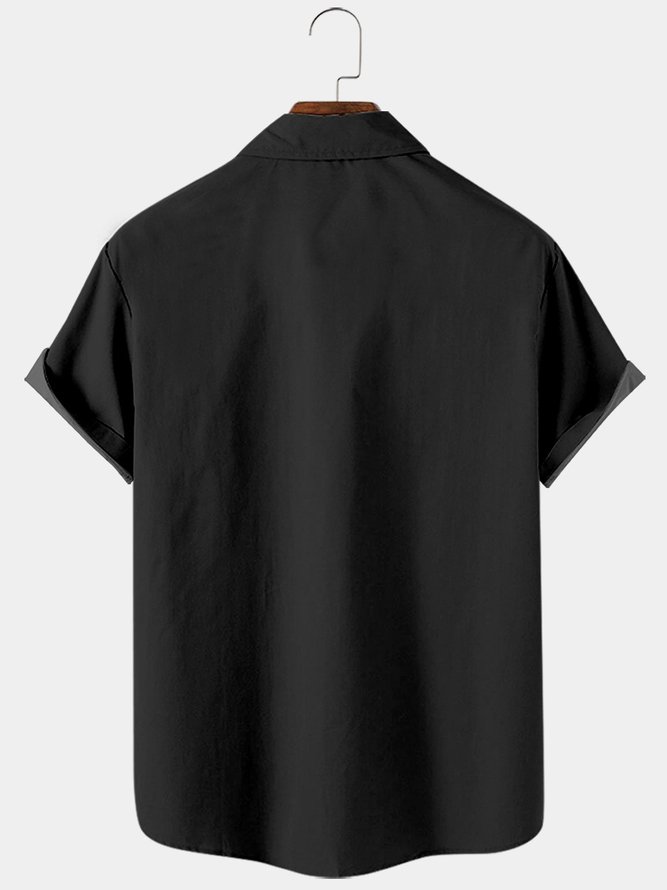 Shirt Collar Casual Short Sleeve Men's Shirt