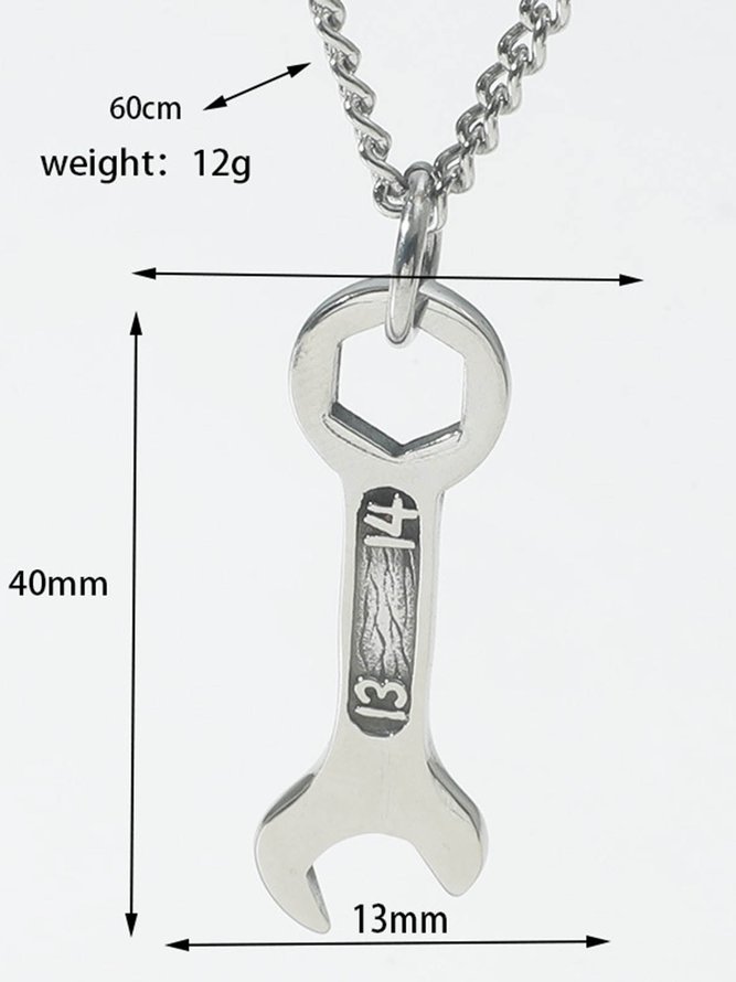 Men's Personality Tool Wrench Necklace