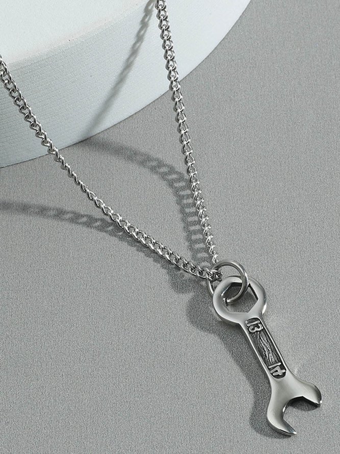 Men's Personality Tool Wrench Necklace