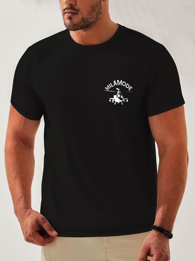 Lion Crew Neck Casual T-Shirt