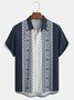 Men's Renaissance Vintage Striped Print Casual Breathable Short Sleeve Shirt
