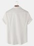Men's Casual Square Neck Short Sleeve Shirt