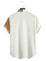 Geometric Style Music Color Printing Comfortable Hemp Short-Sleeved Shirt