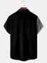 Men's Pocket Colorblock Geometric Print Casual Breathable Hawaiian Short Sleeve Shirt
