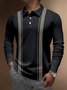 Color-block Buttons Long Sleeve Bowling Polo