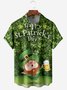 St Patricks Day Chest Pocket Short Sleeve Casual Shirt