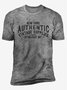 Vintage Lettering Crew Neck Casual T-Shirt