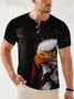 American Eagle Henley Collar Casual T-Shirt