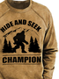 Bigfoot Hide and seek Crew Neck Vintage Sweatshirt