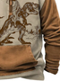 Jesus Riding A Dinosaur Retro Stitching Sweatshirt