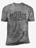 Vintage Lettering Crew Neck Casual T-Shirt