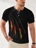 Claw Henley Collar Casual T-Shirt