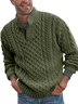 Solid Color Half Turtleneck Long-Sleeved Knitted Sweater